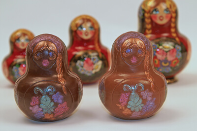 Chocolate nesting dolls russian s